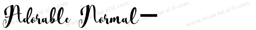 Adorable Normal字体转换